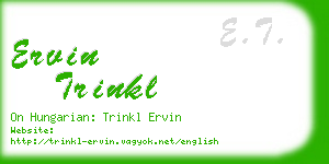 ervin trinkl business card
